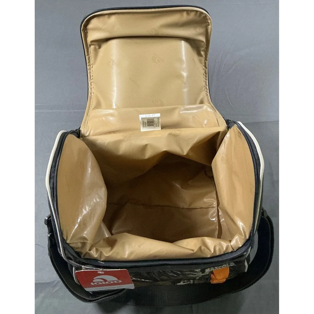 Igloo MaxCold Gripper Realtree Camo Hunting Travel Cooler Orange 18 Can Capacity